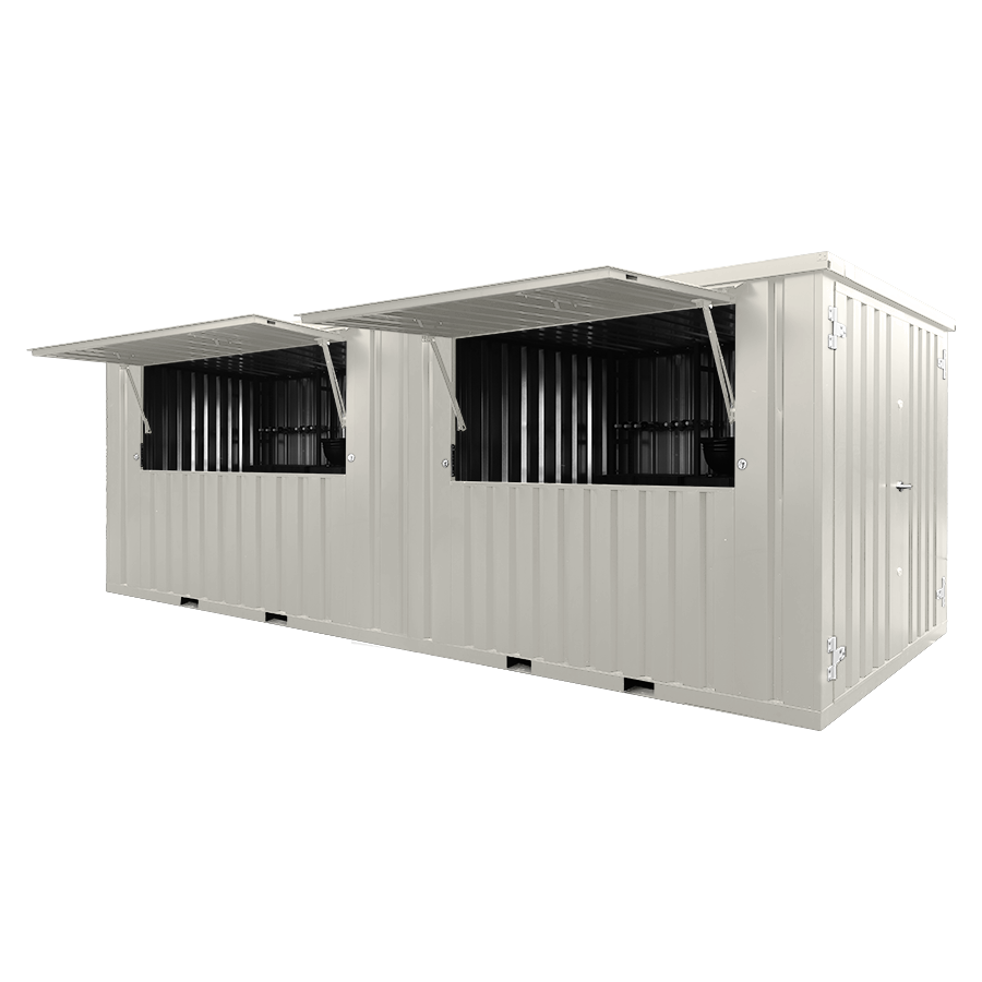 20 Foot White Container Bar