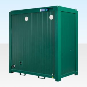 1+1 Double Mains Toilet Unit 8ft x 5ft (Green – RAL 6005)
