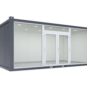 6×3.2m Glass Container, 1 Glass Wall