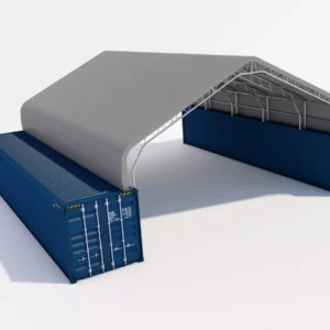 33W x 40L x 12H Peak Double Truss Kwanzaa Hut Shipping Container Roof Quonset