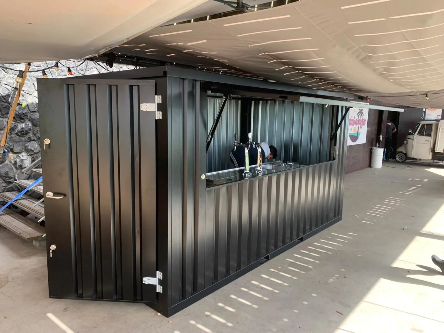 Flat Pack Container 4×3 Meters Black Ral 9005 - Image 5