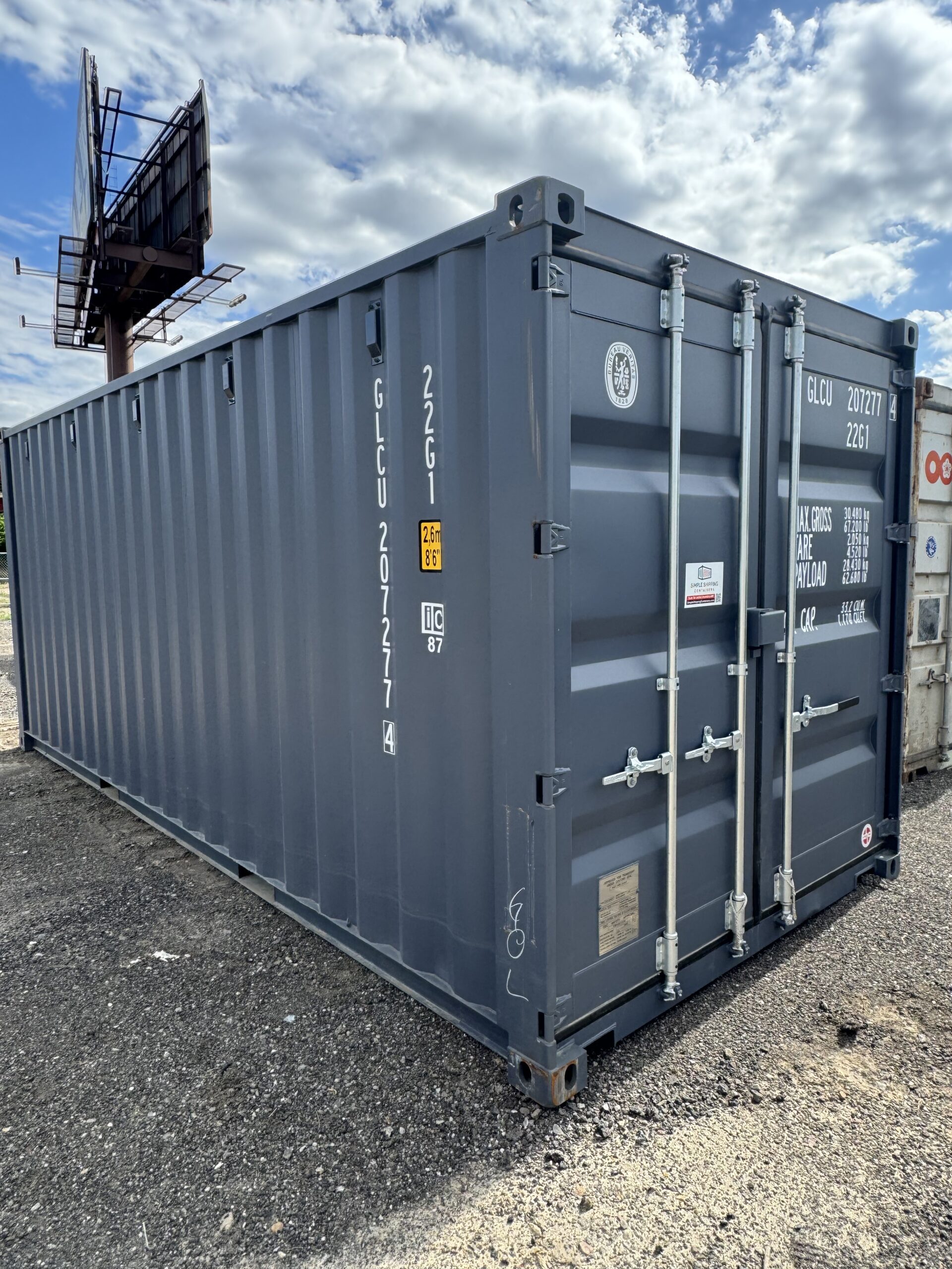 NEW 20ft Slate Gray Shipping Container - Image 2