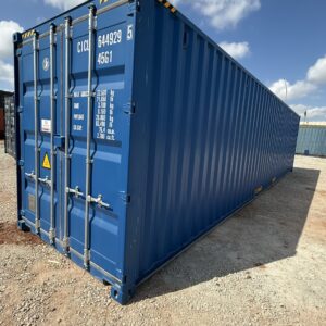 NEW 40ft High Cube Blue Shipping Container – Gentian Blue Single Door Storage Container