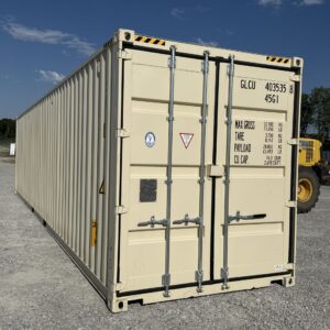 NEW 40ft High Cube Shipping Container – Ivory | Wind & Watertight Storage Container