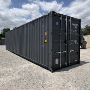 NEW 40ft High Cube Double Door Shipping Container – Slate Gray | Tunnel Storage Container