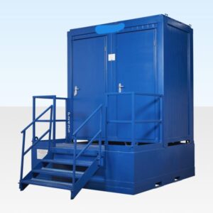 Double Mains Toilet Waste Tank (500 Gallon Steel Heavy-Duty Unit)