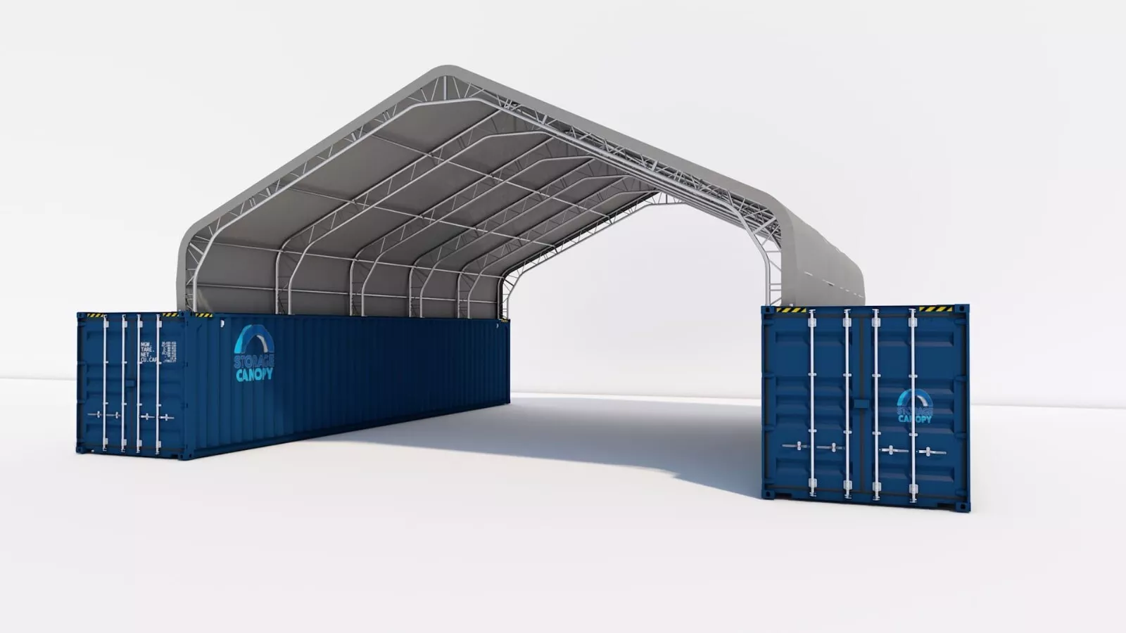 33W x 40L x 12H Peak Double Truss Kwanzaa Hut Shipping Container Roof Quonset - Image 4