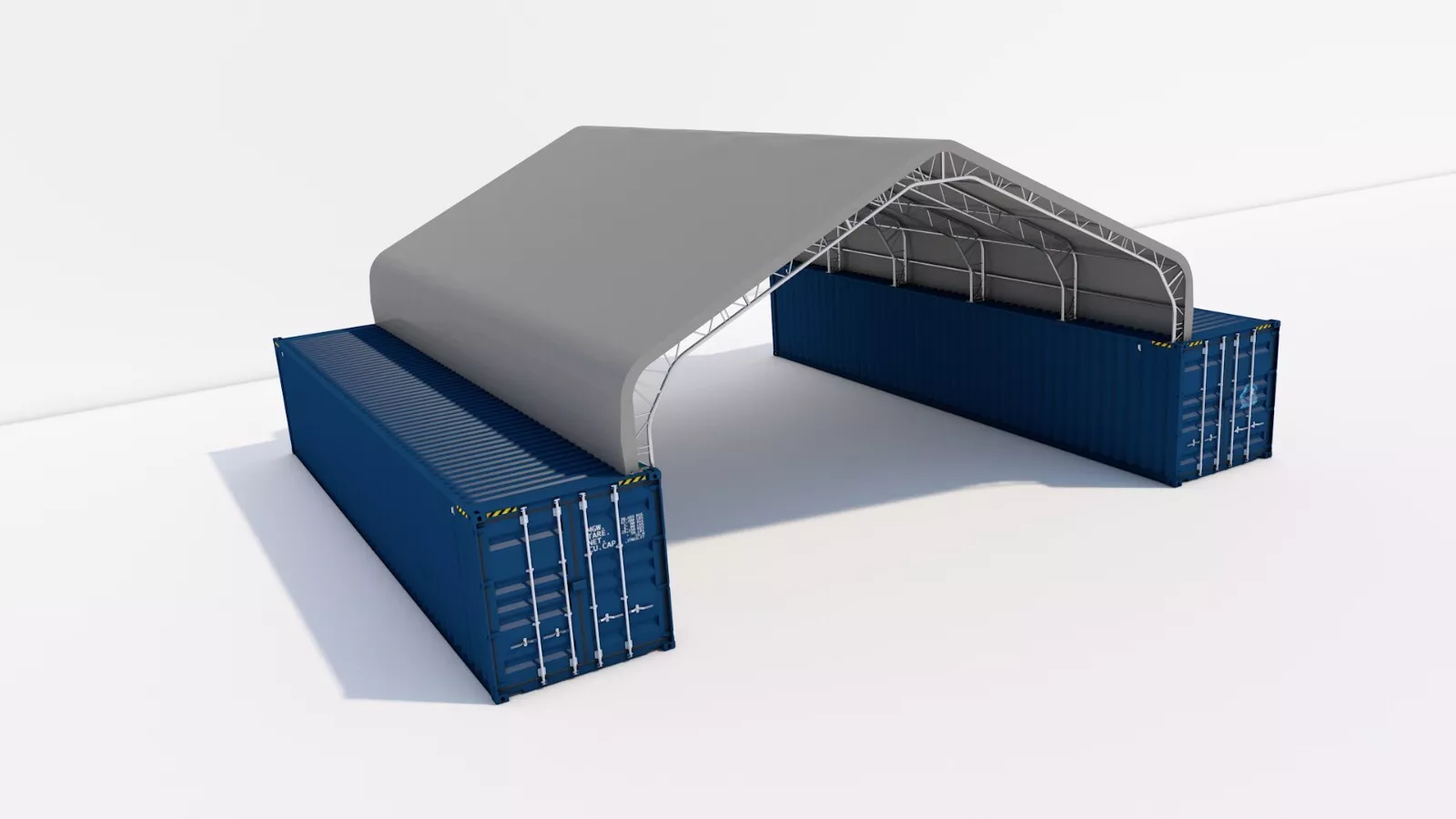 33W x 40L x 12H Peak Double Truss Kwanzaa Hut Shipping Container Roof Quonset - Image 7